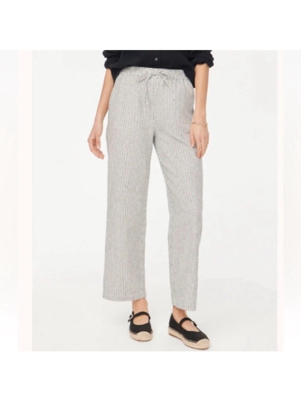 J Crew Pants 8 Linen Black